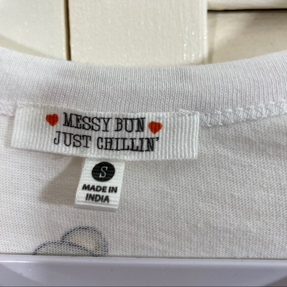 Messy Bun Just Chillin' Koala Cropped Tee - Picture 3 of 4